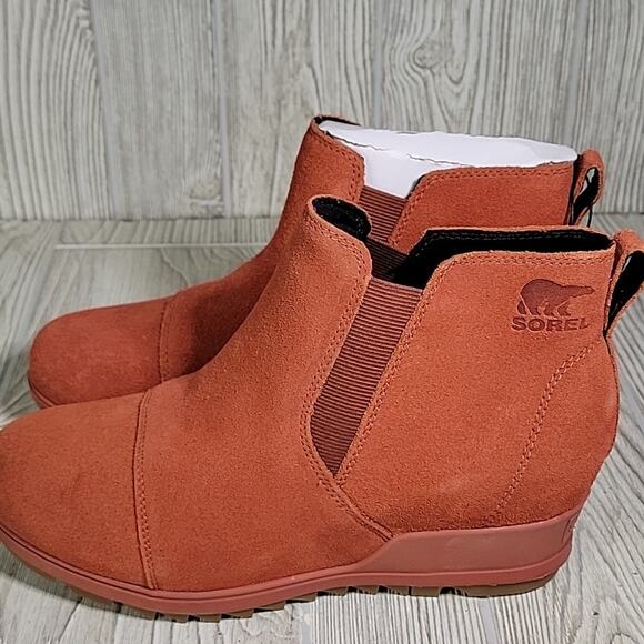Sorel Evie Pull On Suede Leather Waterproof Ankle Boots Womens Size 9.5 NEW - Picture 4 of 12